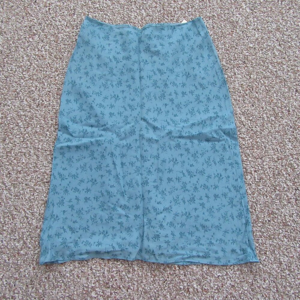 Women's Banana Republic Factory Store Teal Floral Skirt Size 0